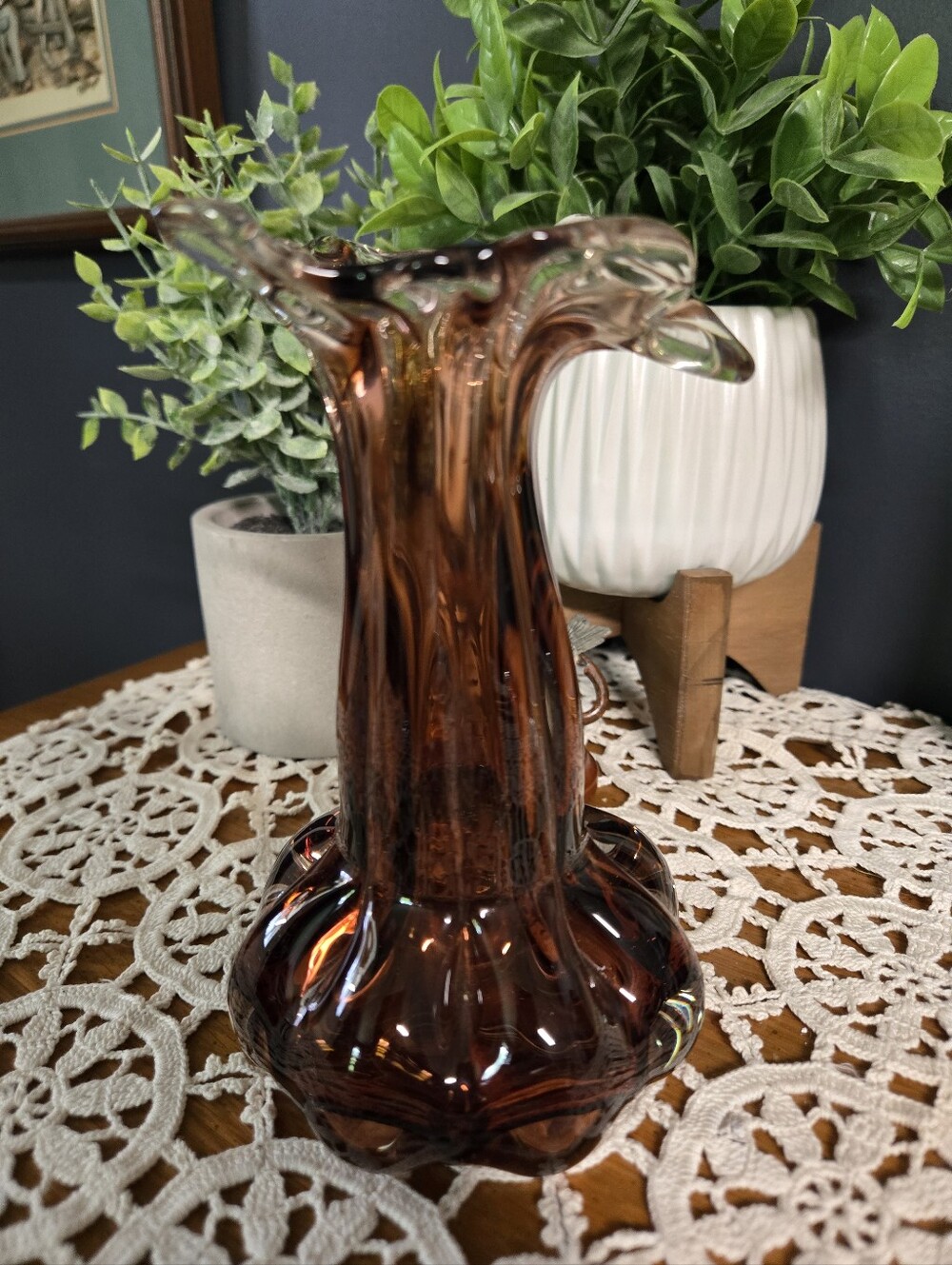 Viking Glass Two-Hue Persimmon Art Glass Vase – MCM